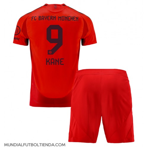 Camiseta Bayern Munich Harry Kane #9 Primera Equipación Replica 2024-25 para niños mangas cortas (+ Pantalones cortos)